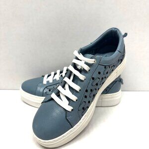 MIZ MOOZ LEATHER PERFORATED CASUAL LACE UP SNEAKERS BLUE 37EU / 7US S-18